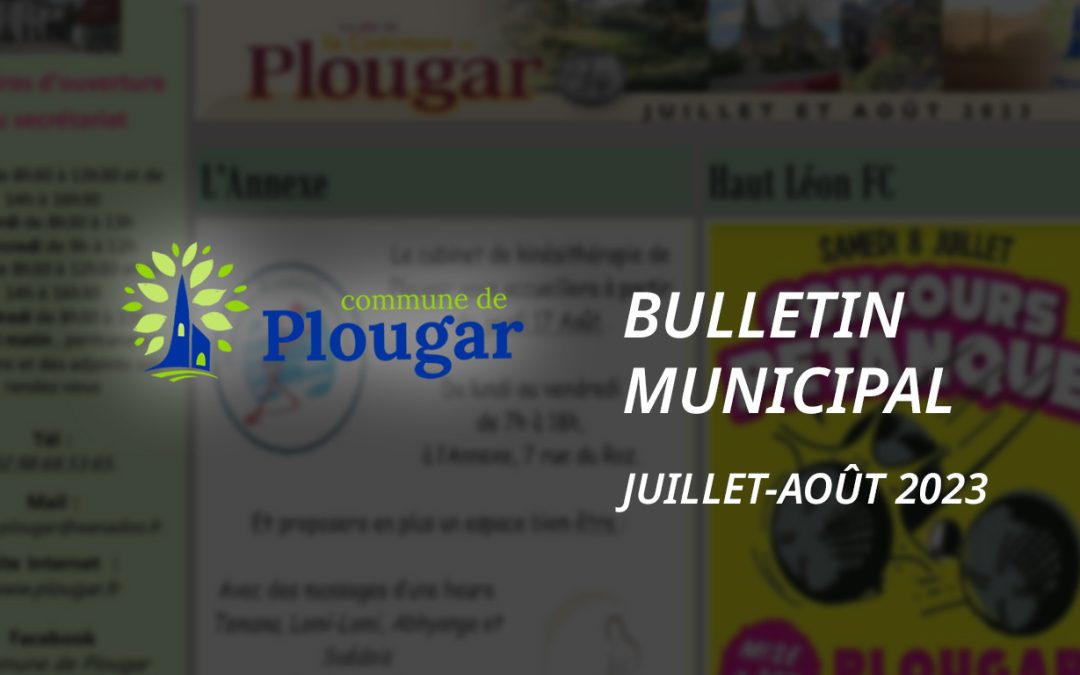 Bulletin municipal de JUILLET-AOÛT 2023